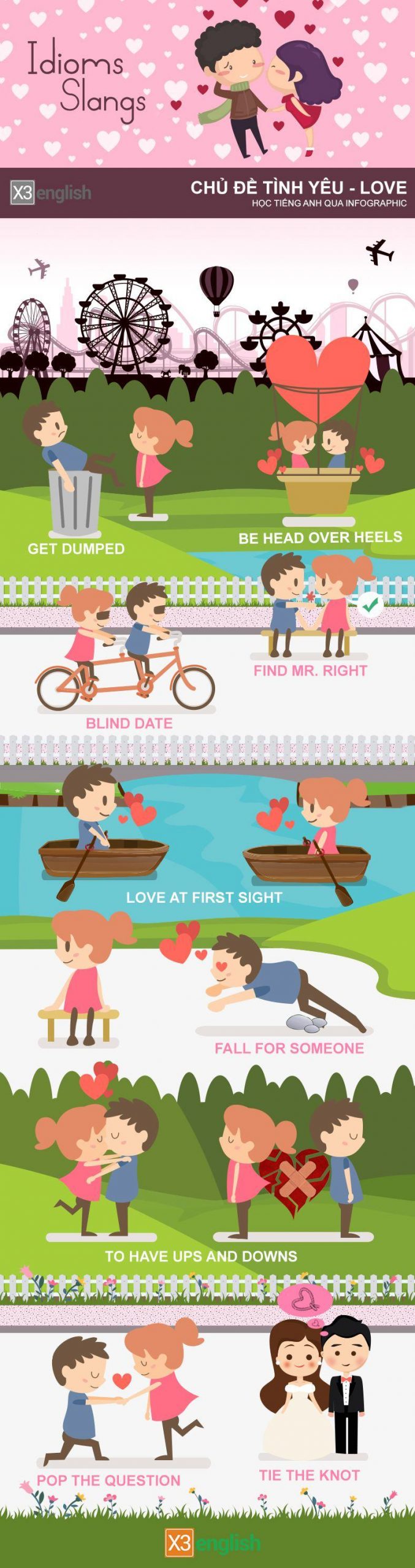 Thành ngữ tiếng Anh về tình yêu