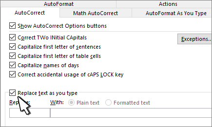 Auto Correct - một trong các thao tác cơ bản trong excel bạn nên dùng